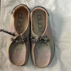 EUC toddler shoes multi color glitter girls